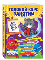 Годовой курс занятий  для детей 5-6 лет. Подготовка к школе (с наклейками)